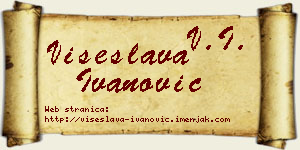 Višeslava Ivanović vizit kartica